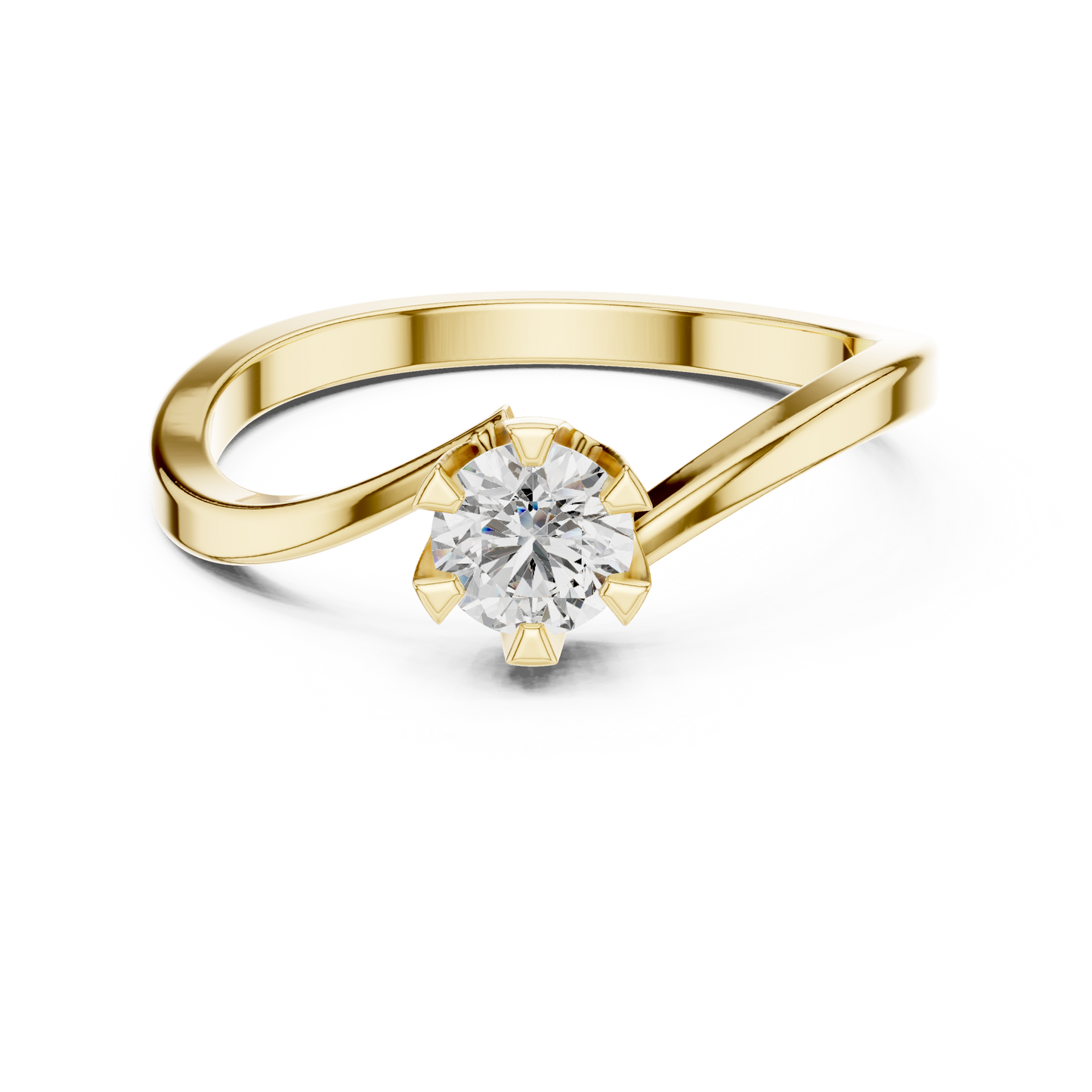 Round Solitaire Lab Grown Diamond Ring