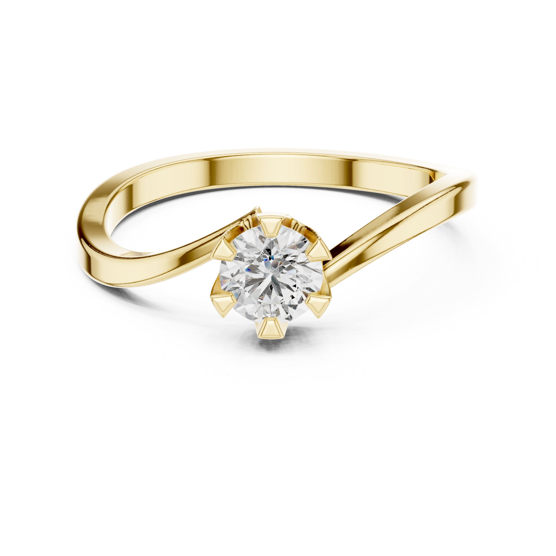 Round Solitaire Lab Grown Diamond Ring