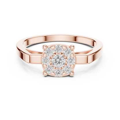 Round Halo Lab Grown Diamond Ring