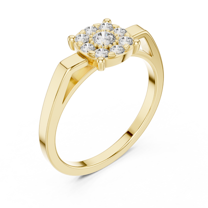 Round Halo Lab Grown Diamond Ring