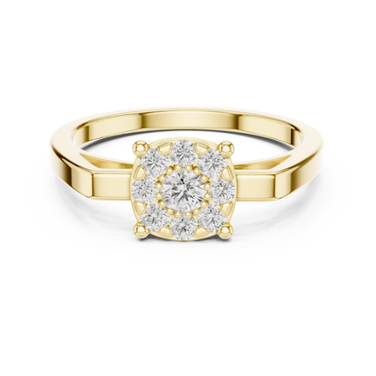 Round Halo Lab Grown Diamond Ring