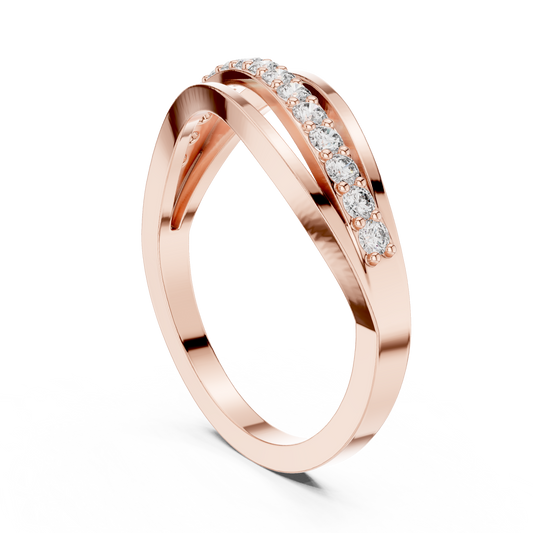 Round Side Stone Lab Grown Diamond Ring