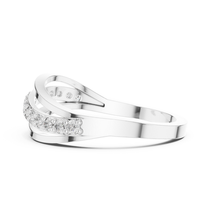 Round Side Stone Lab Grown Diamond Ring