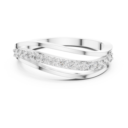 Round Side Stone Lab Grown Diamond Ring