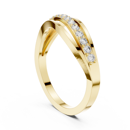 Round Side Stone Lab Grown Diamond Ring