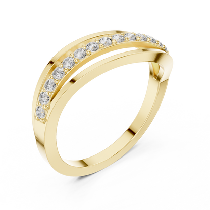 Round Side Stone Lab Grown Diamond Ring