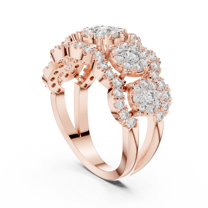 Mixed Shape Lab Grown Diamond Halo Ring
