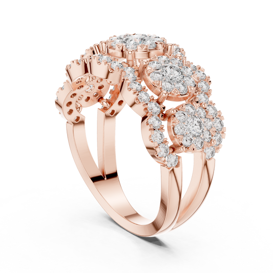 Mixed Shape Lab Grown Diamond Halo Ring
