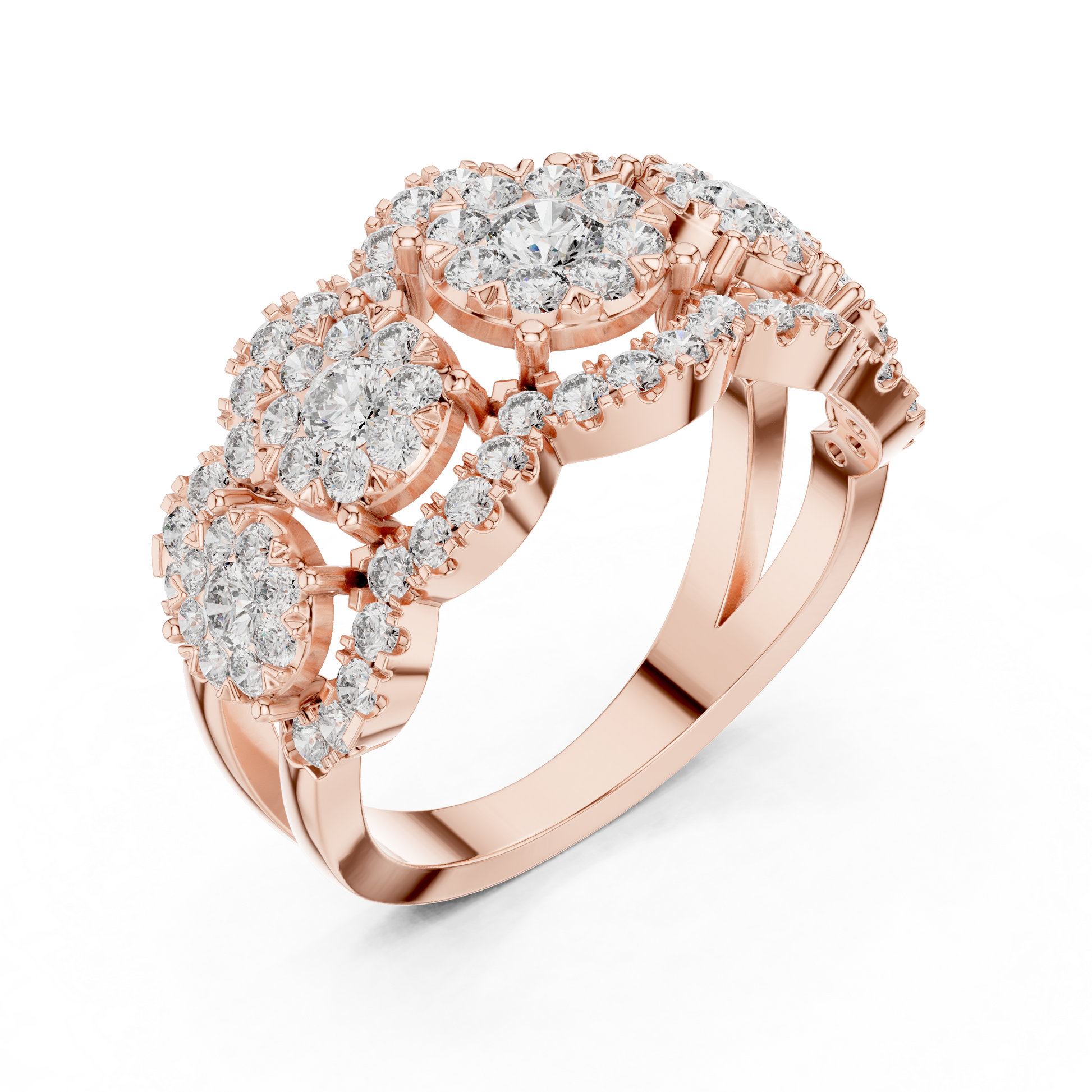 Mixed Shape Lab Grown Diamond Halo Ring