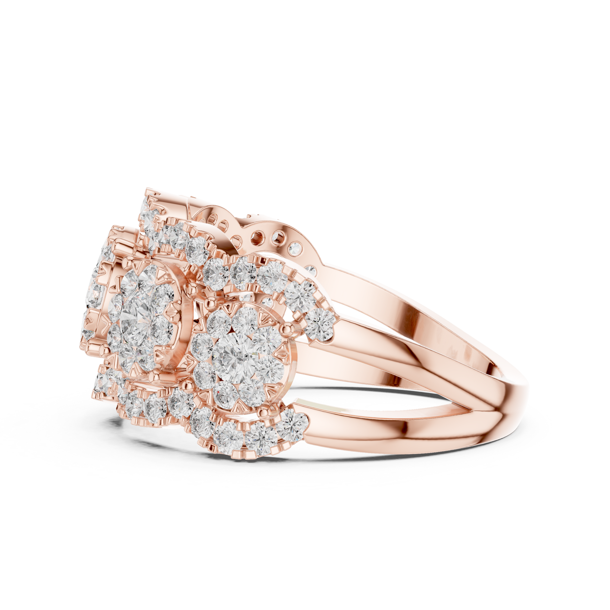 Mixed Shape Lab Grown Diamond Halo Ring