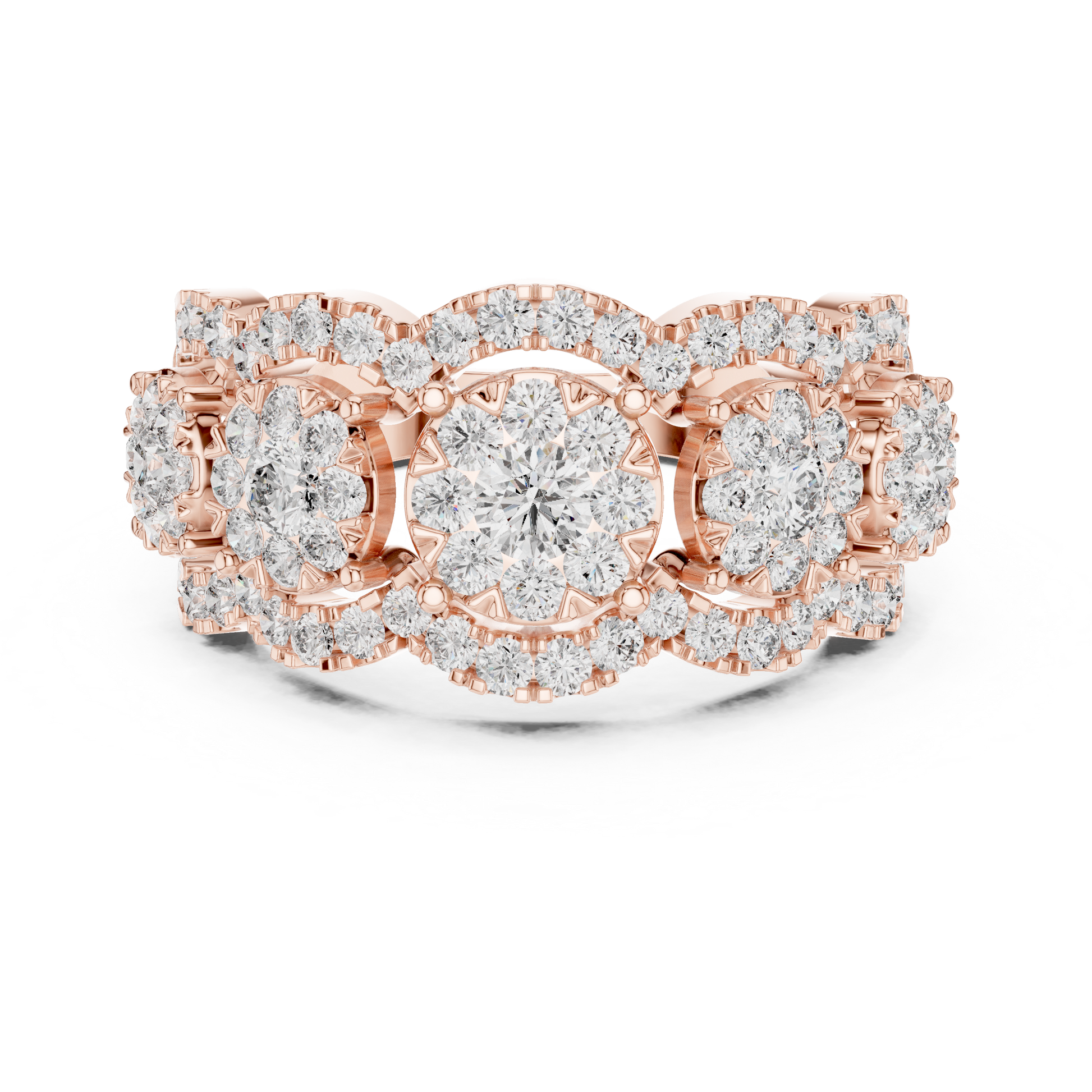 Mixed Shape Lab Grown Diamond Halo Ring