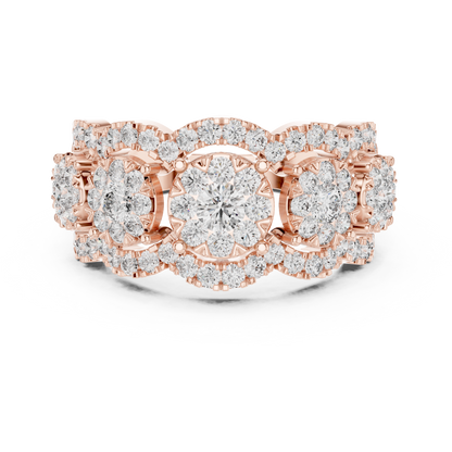 Mixed Shape Lab Grown Diamond Halo Ring