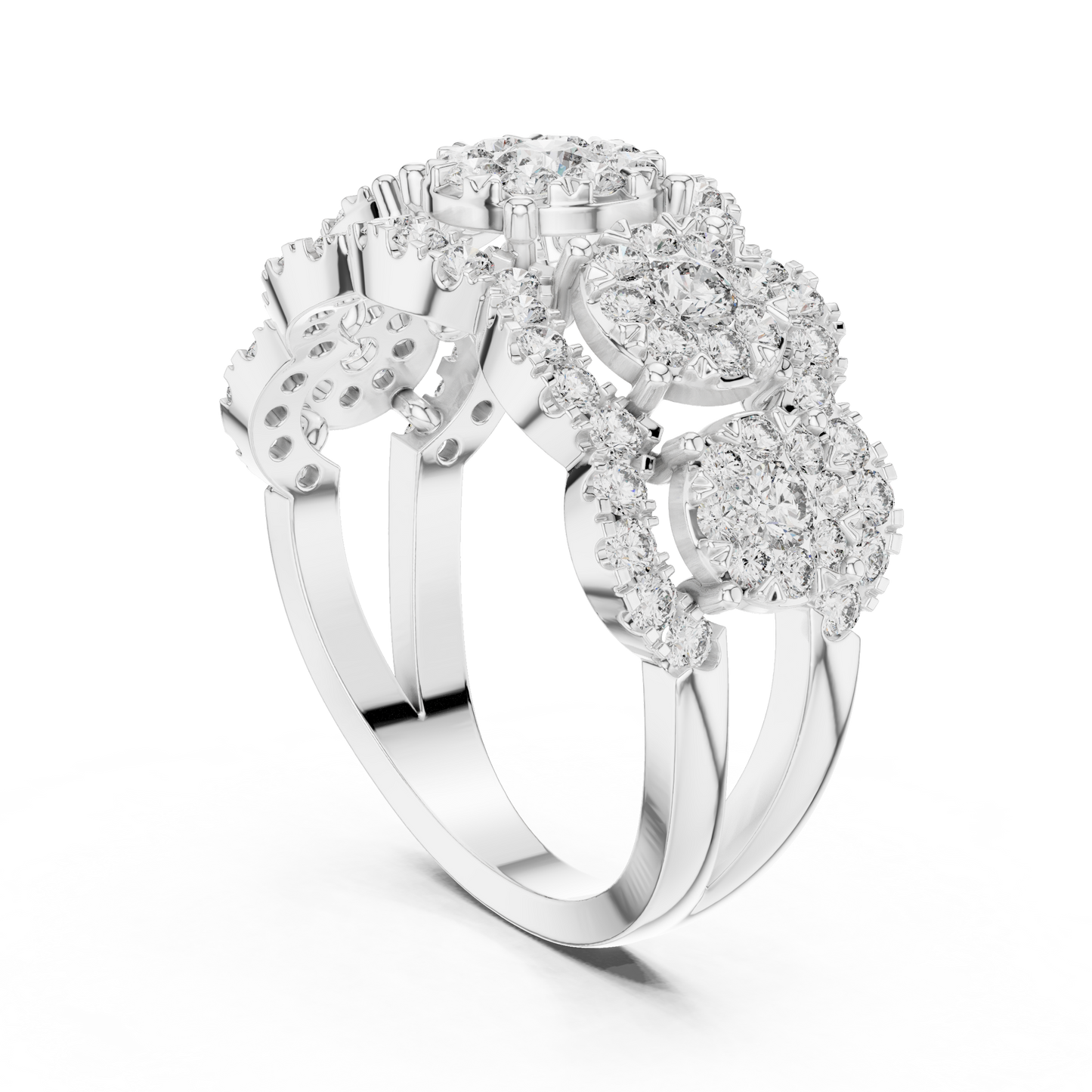 Mixed Shape Lab Grown Diamond Halo Ring