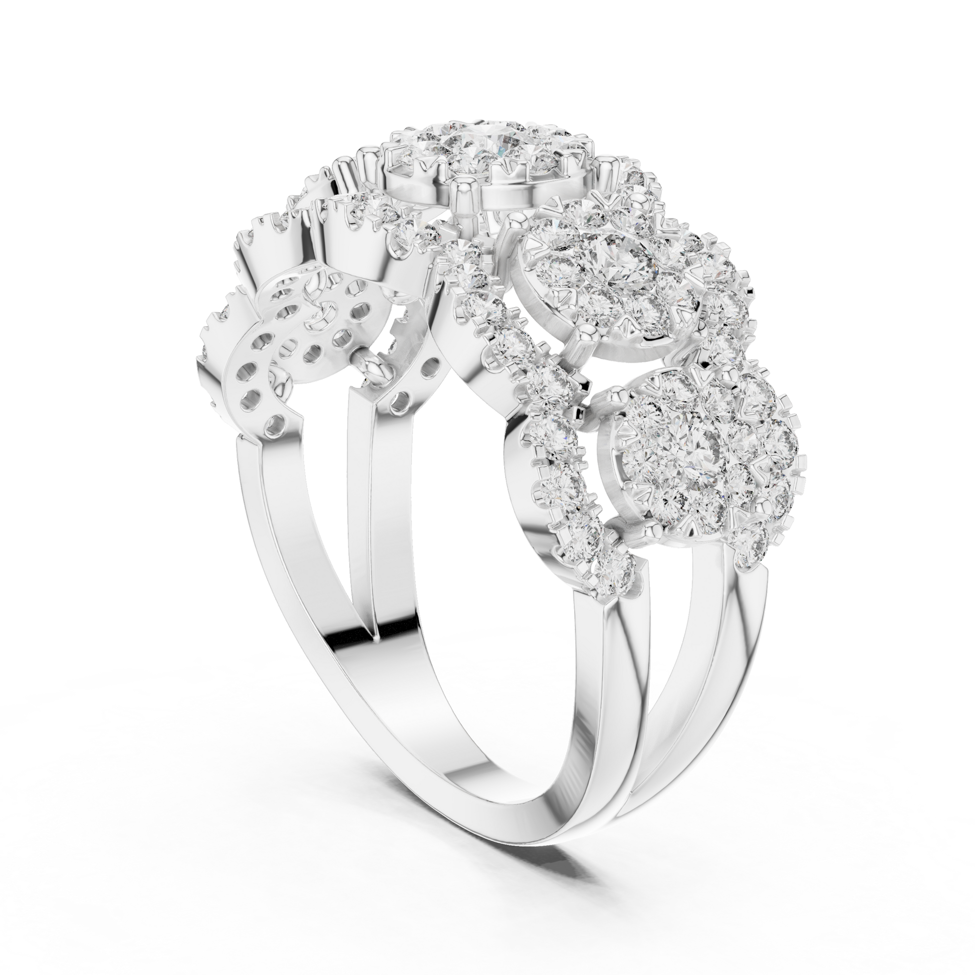 Mixed Shape Lab Grown Diamond Halo Ring