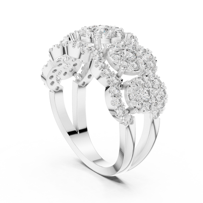Mixed Shape Lab Grown Diamond Halo Ring