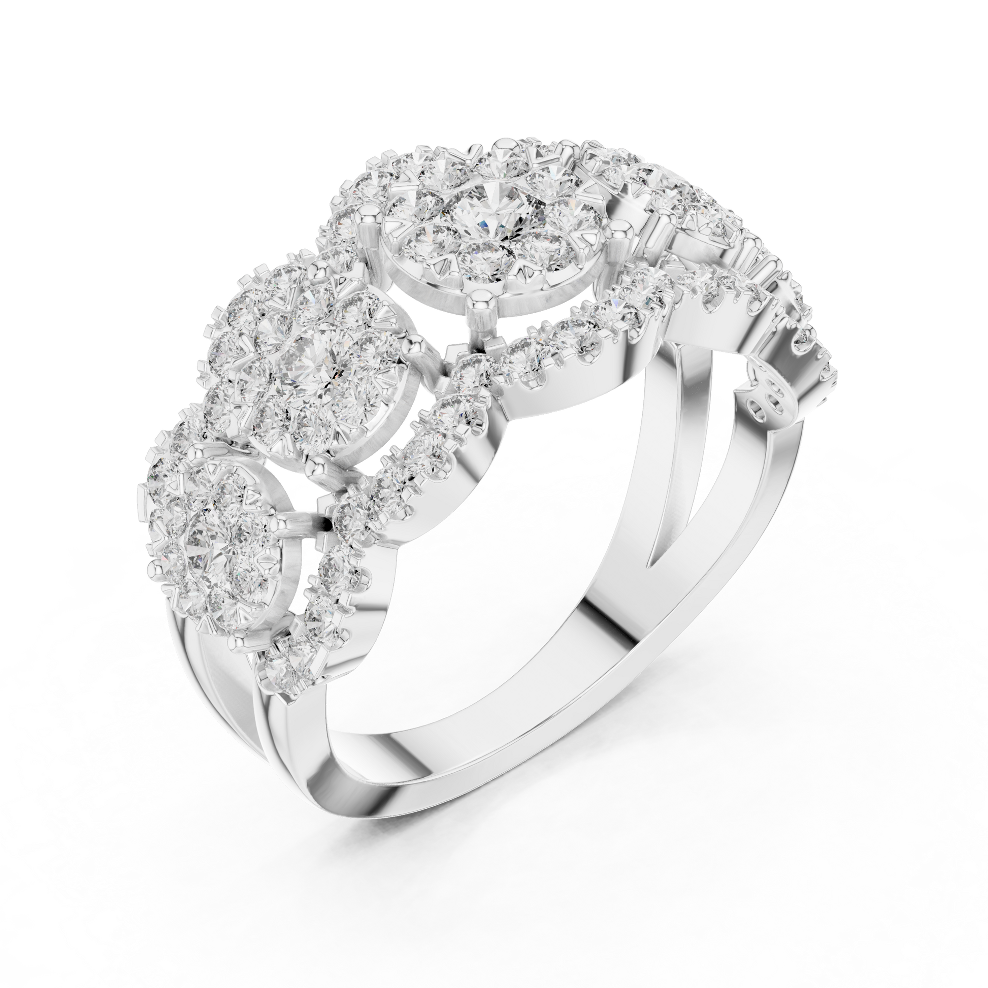 Mixed Shape Lab Grown Diamond Halo Ring