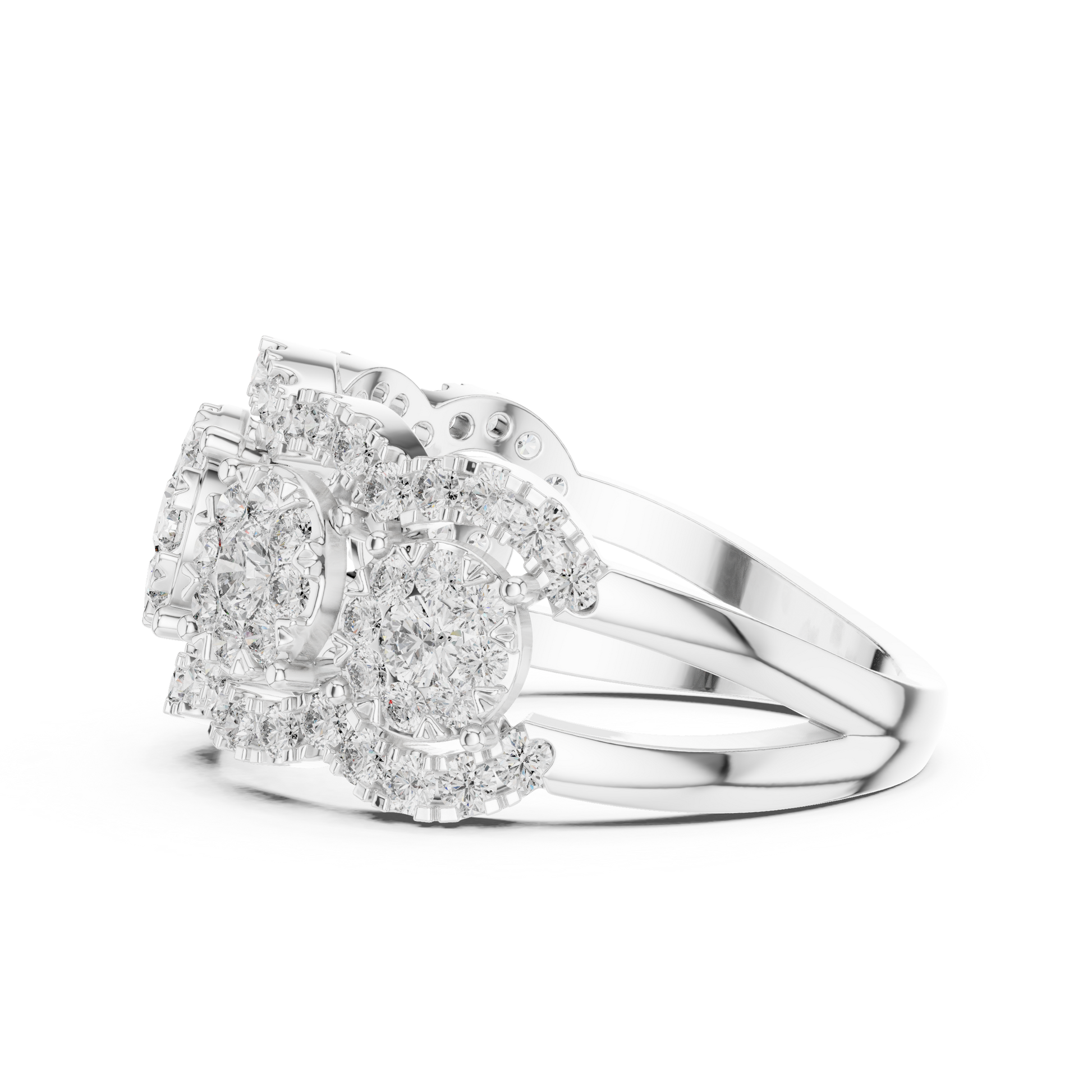 Mixed Shape Lab Grown Diamond Halo Ring