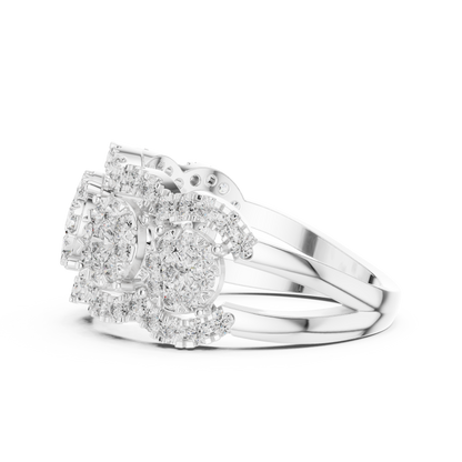 Mixed Shape Lab Grown Diamond Halo Ring