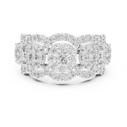 Mixed Shape Lab Grown Diamond Halo Ring