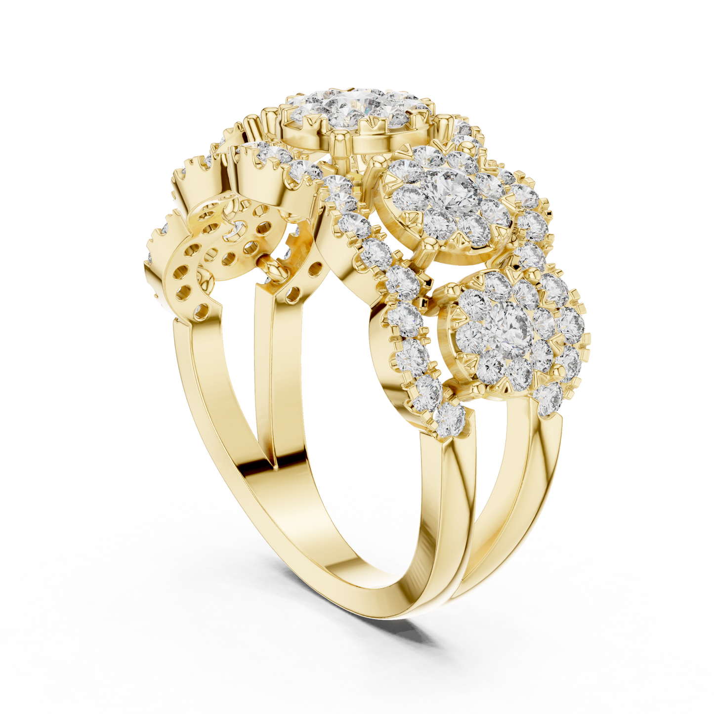 Mixed Shape Lab Grown Diamond Halo Ring