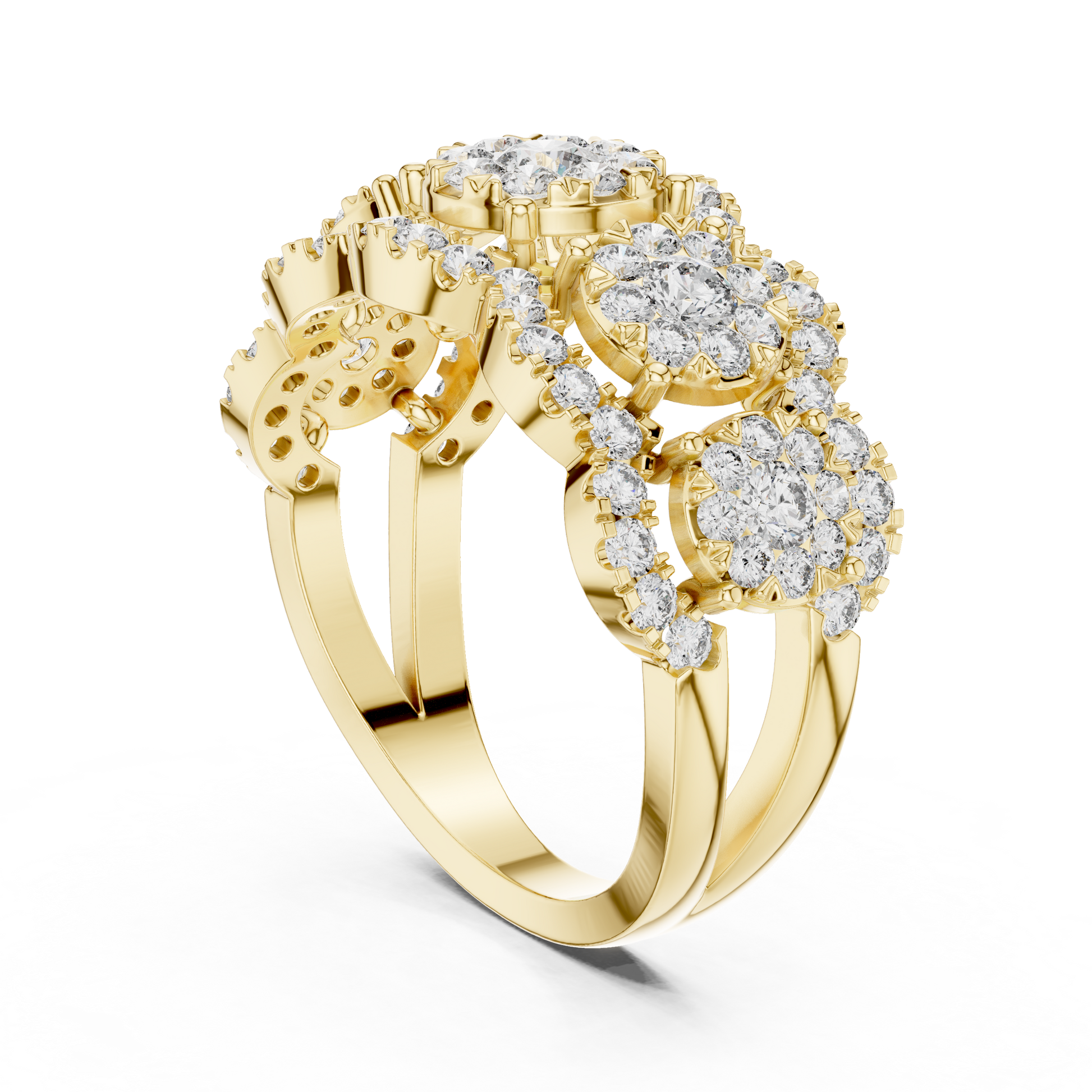 Mixed Shape Lab Grown Diamond Halo Ring