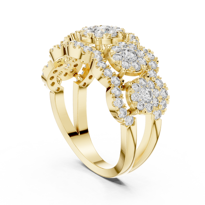 Mixed Shape Lab Grown Diamond Halo Ring