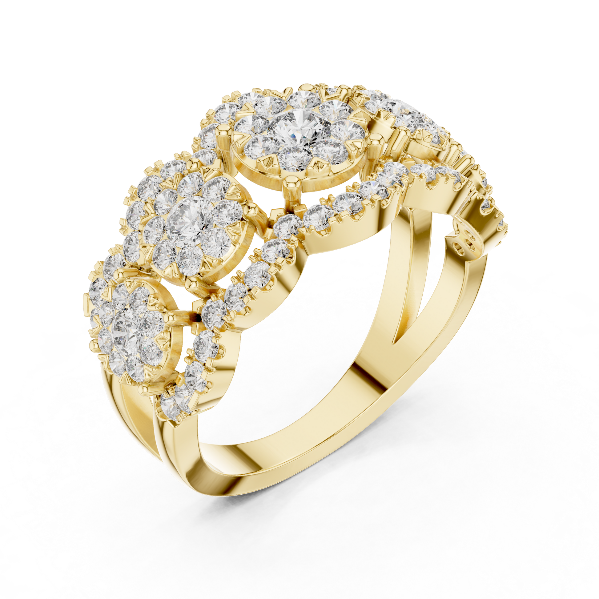 Mixed Shape Lab Grown Diamond Halo Ring