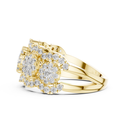 Mixed Shape Lab Grown Diamond Halo Ring