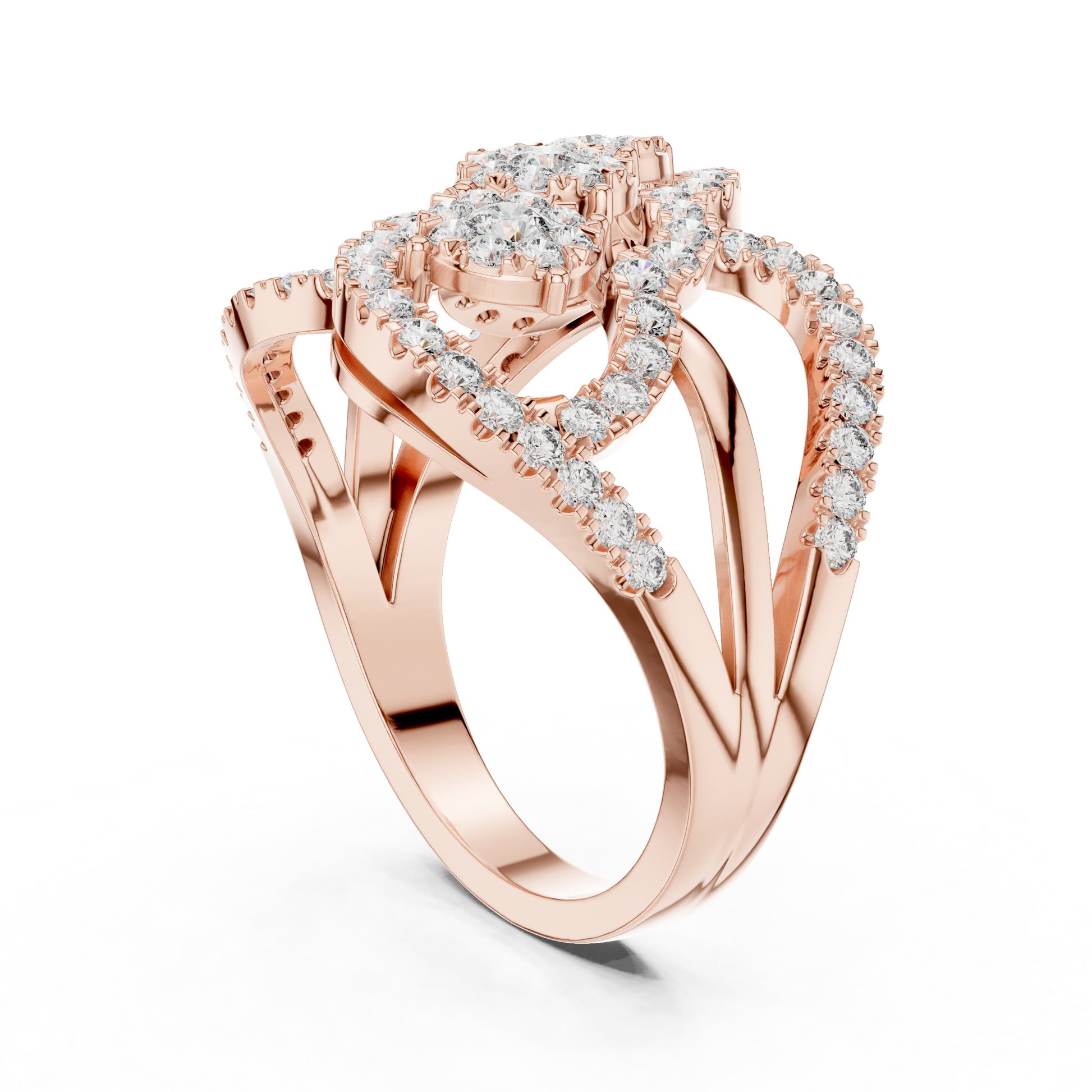 Mixed Shape Lab Grown Diamond Halo Ring