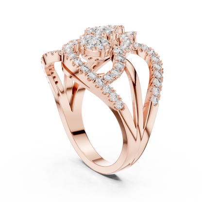 Mixed Shape Lab Grown Diamond Halo Ring
