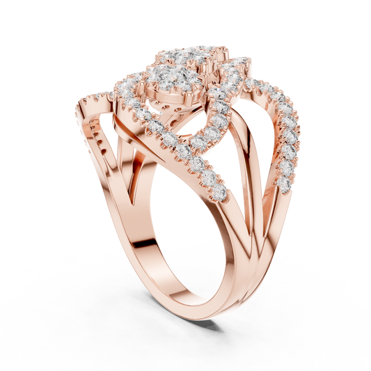 Mixed Shape Lab Grown Diamond Halo Ring