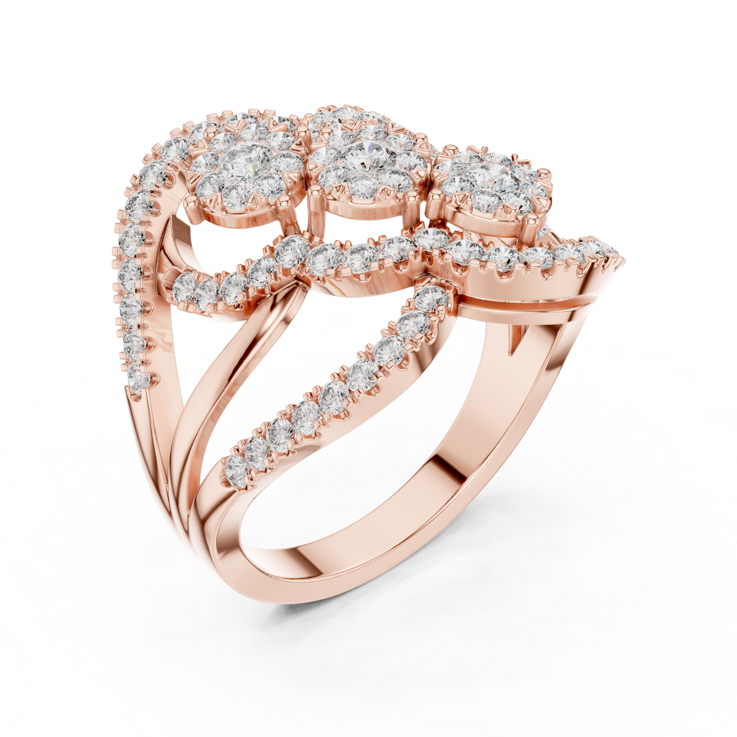 Mixed Shape Lab Grown Diamond Halo Ring