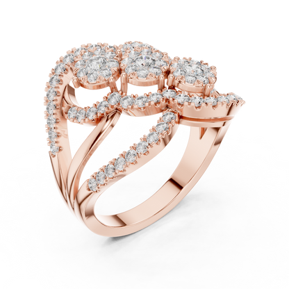 Mixed Shape Lab Grown Diamond Halo Ring