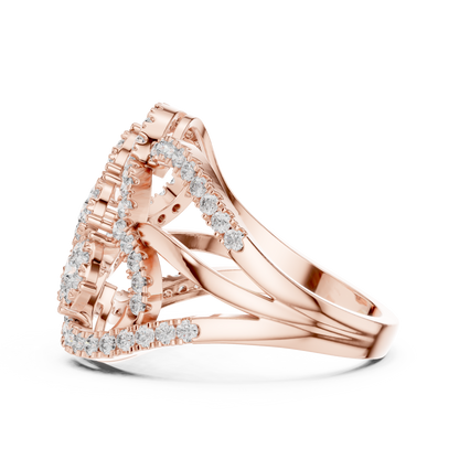 Mixed Shape Lab Grown Diamond Halo Ring
