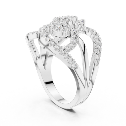 Mixed Shape Lab Grown Diamond Halo Ring
