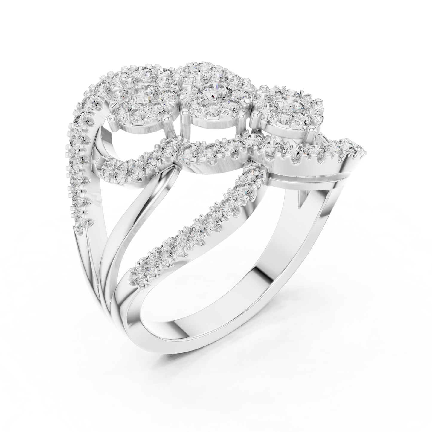 Mixed Shape Lab Grown Diamond Halo Ring