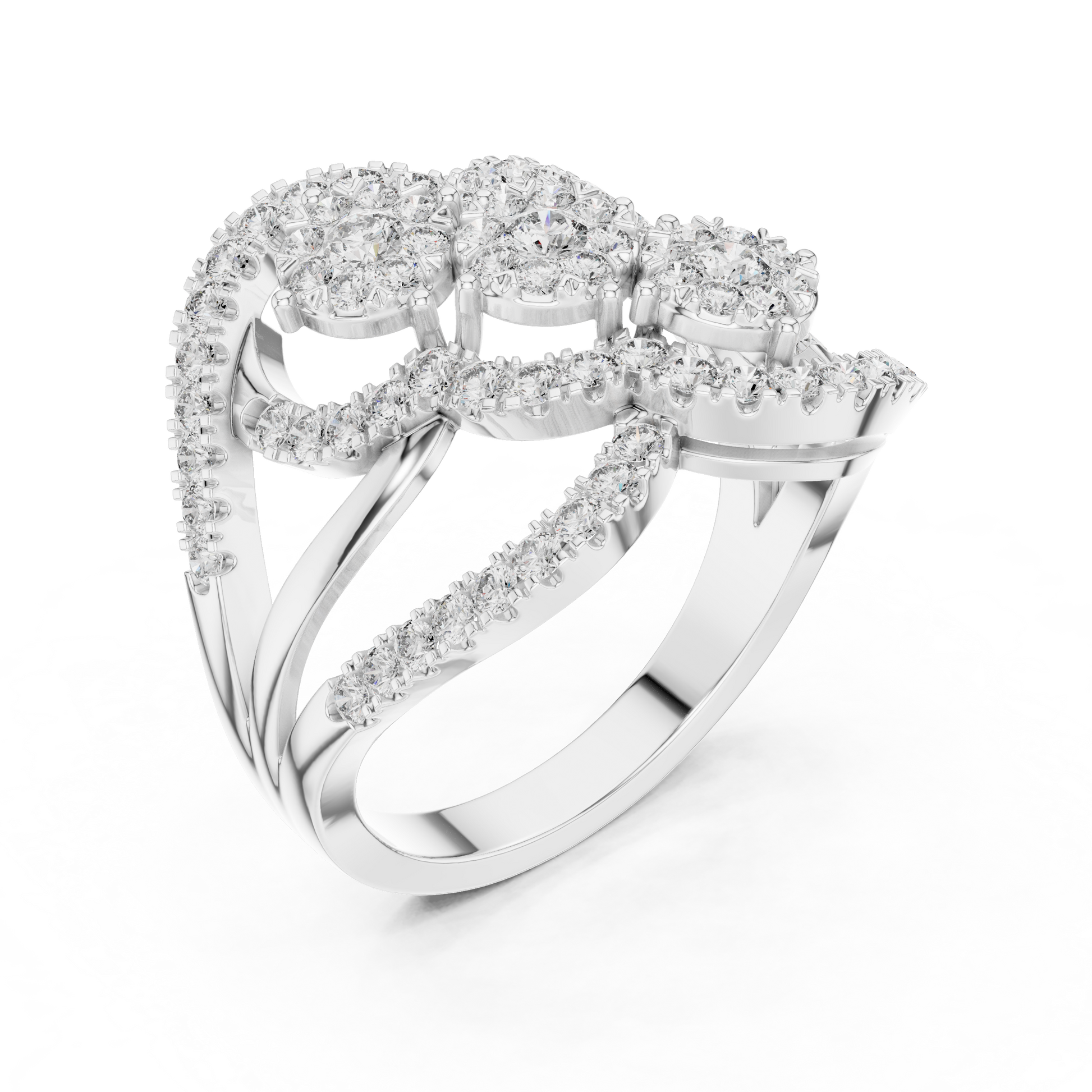 Mixed Shape Lab Grown Diamond Halo Ring