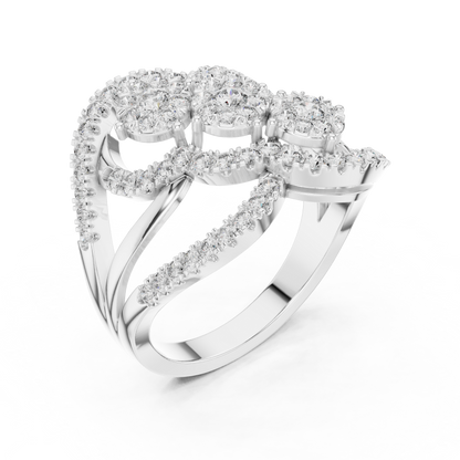 Mixed Shape Lab Grown Diamond Halo Ring