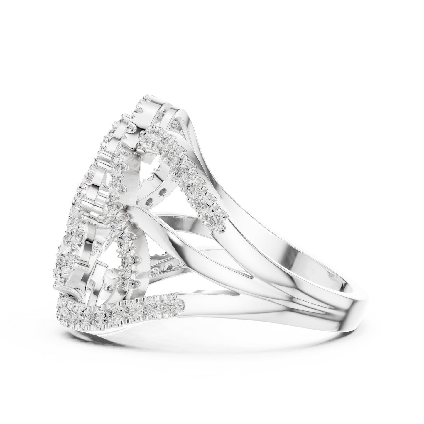 Mixed Shape Lab Grown Diamond Halo Ring