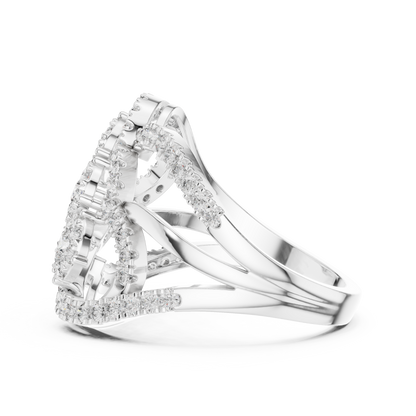Mixed Shape Lab Grown Diamond Halo Ring