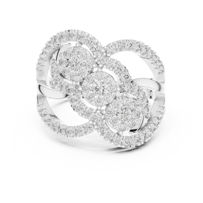 Mixed Shape Lab Grown Diamond Halo Ring