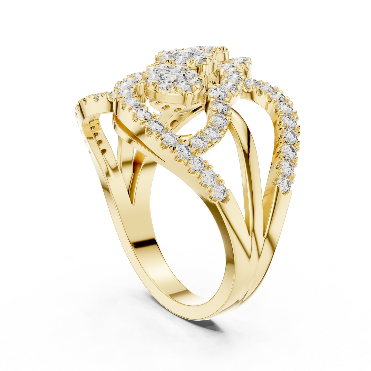 Mixed Shape Lab Grown Diamond Halo Ring