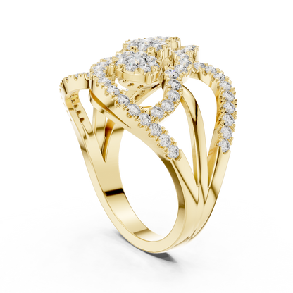 Mixed Shape Lab Grown Diamond Halo Ring