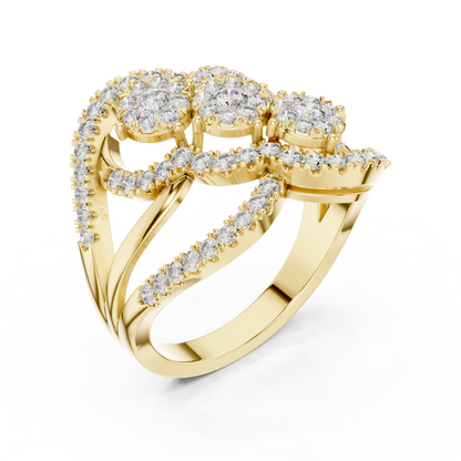 Mixed Shape Lab Grown Diamond Halo Ring