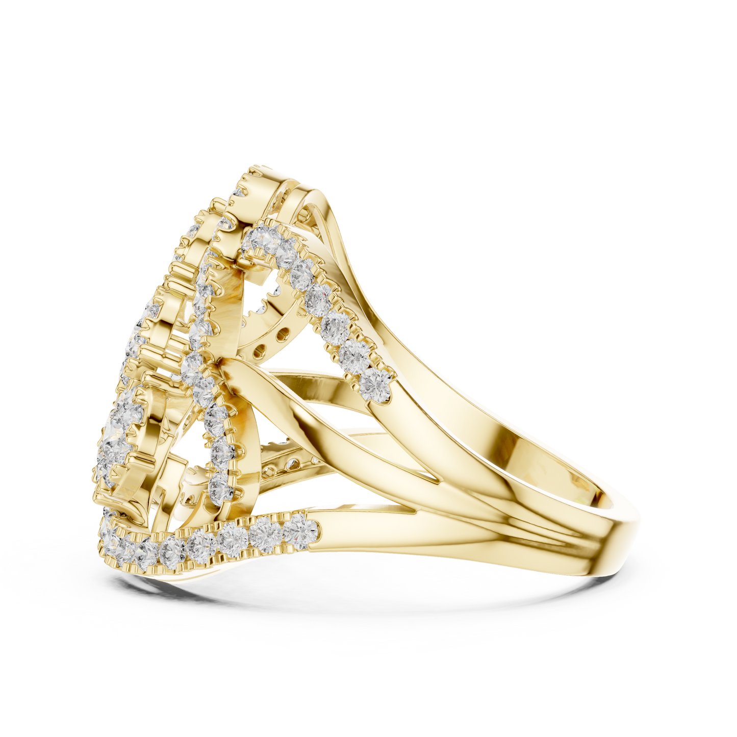 Mixed Shape Lab Grown Diamond Halo Ring