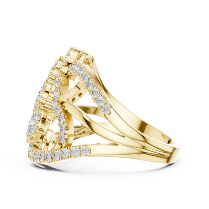 Mixed Shape Lab Grown Diamond Halo Ring