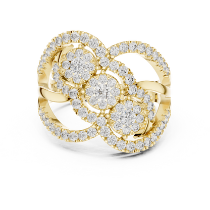 Mixed Shape Lab Grown Diamond Halo Ring