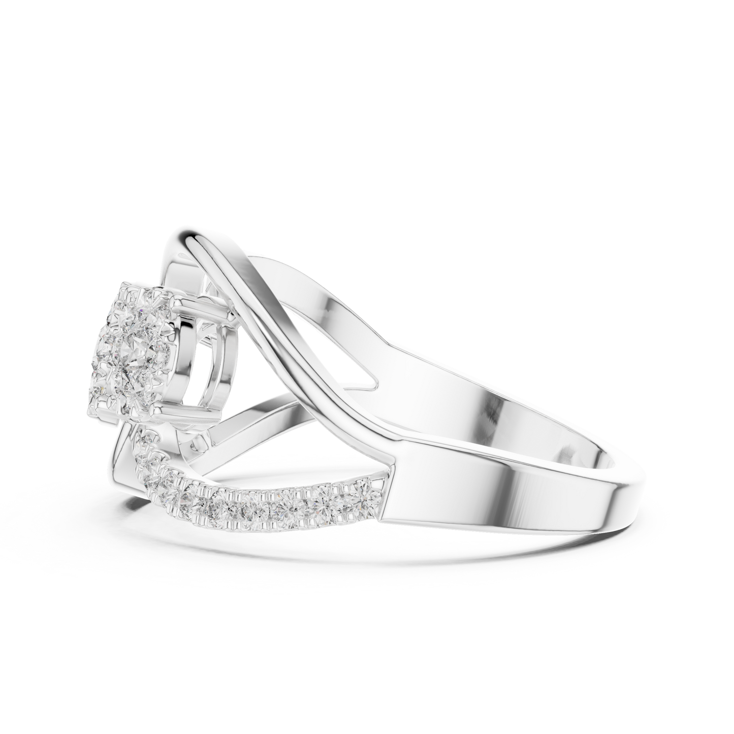 Round Halo Lab Grown Diamond Ring