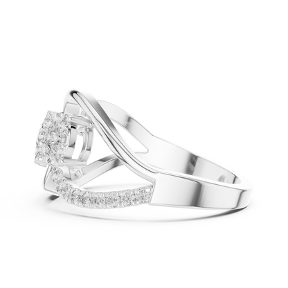Round Halo Lab Grown Diamond Ring