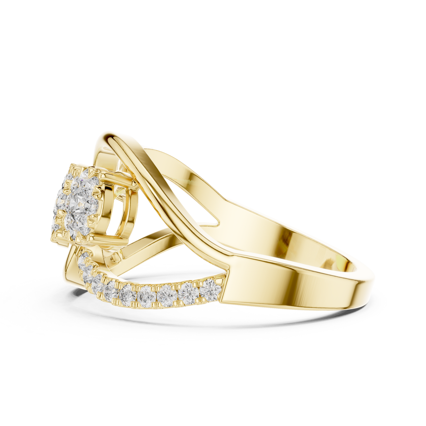 Round Halo Lab Grown Diamond Ring